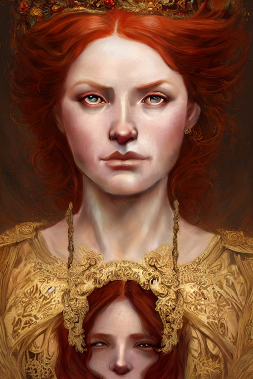 Stable Diffusion Prompt Portrait Painting Of A Redhead PromptHero