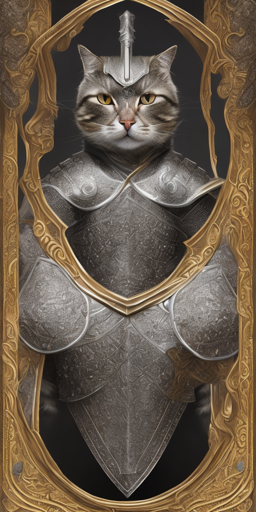 Openjourney Prompt Kneeling Cat Knight Portrait Finely Prompthero