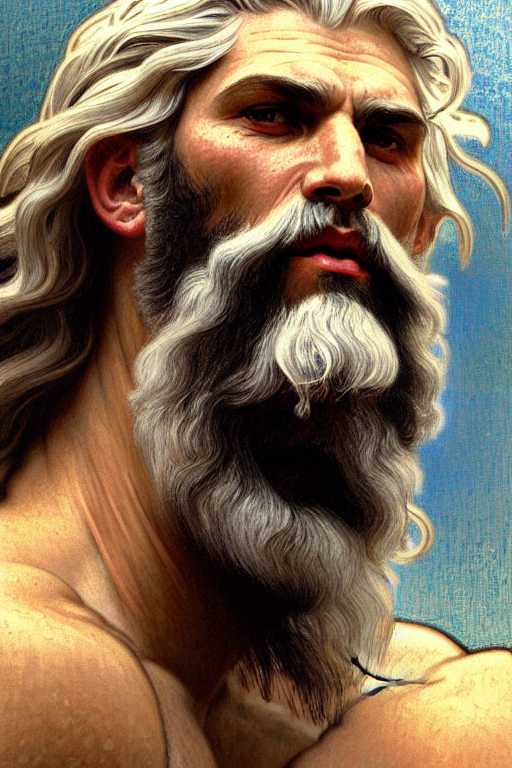 Stable Diffusion Prompt Painted Portrait Of Rugged Zeus Prompthero