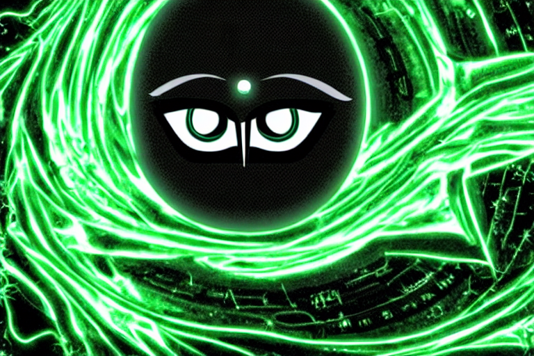 Stable Diffusion prompt: Eye of horus, green and black, - PromptHero