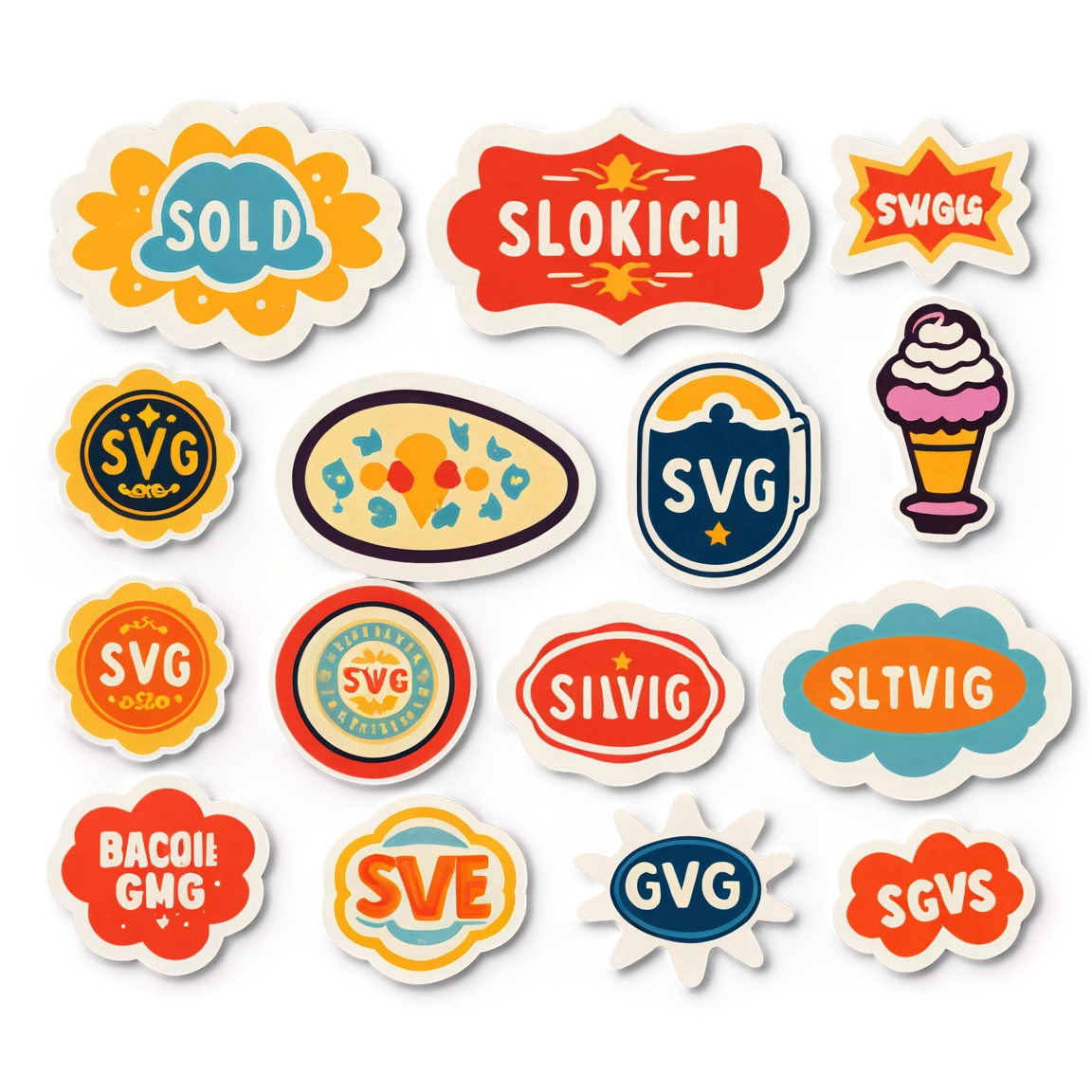  vintage stickers