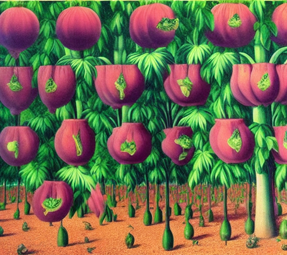 Banana trees by Magritte