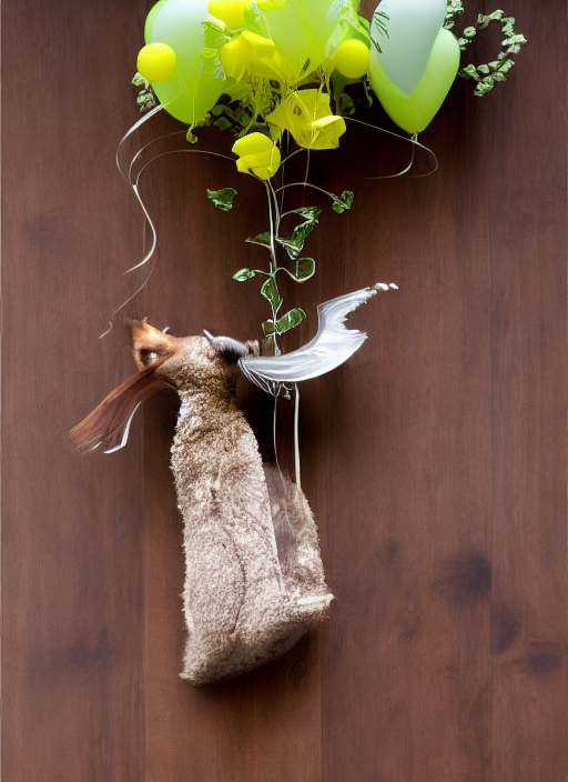 Brown Warewolf with flower balloon