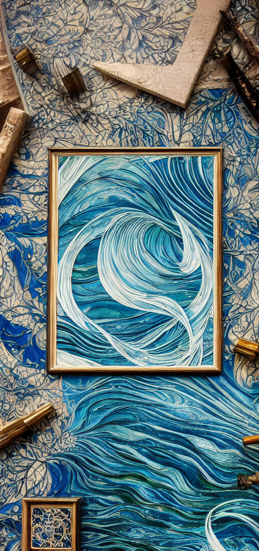 Water ripples in art nouveau