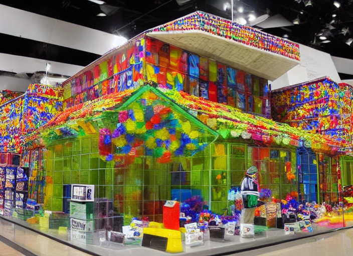 Seattle Public Library, made of candy 