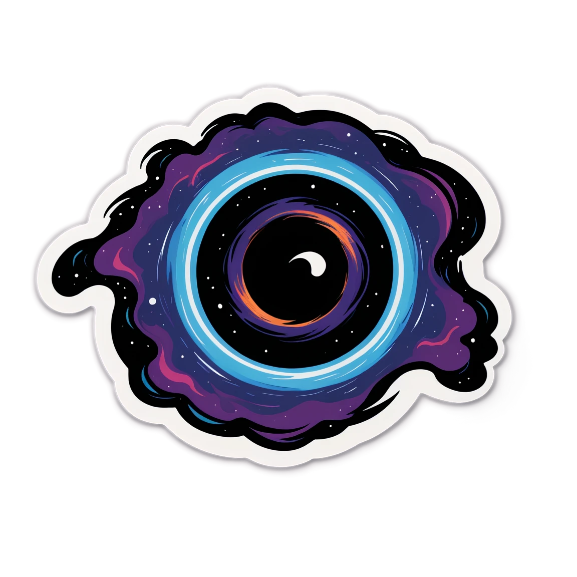 black hole space stickers