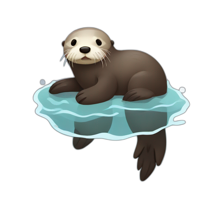 A TOK emoji of a sad sea otter