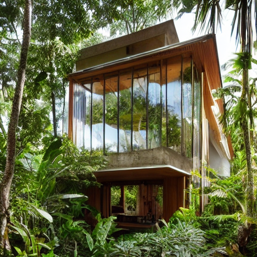 Stable Diffusion prompt: A beautiful house in tropical - PromptHero