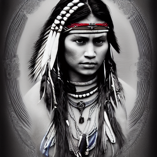 Stable Diffusion prompt: portrait, native american women, - PromptHero