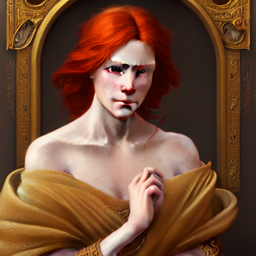 Stable Diffusion prompt: portrait painting of a redhead - PromptHero