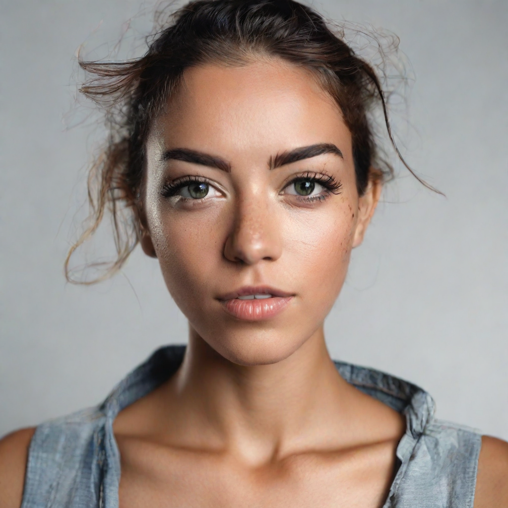 front shot, photo of   looks at viewer, cinematic shot