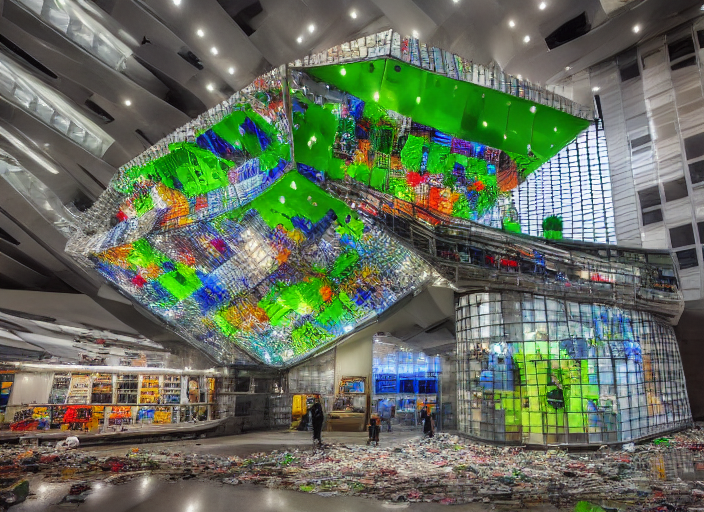 Seattle Public Library, made of trash 