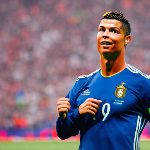 Stable Diffusion prompt: Ronaldo, world cup winner, kodak - PromptHero