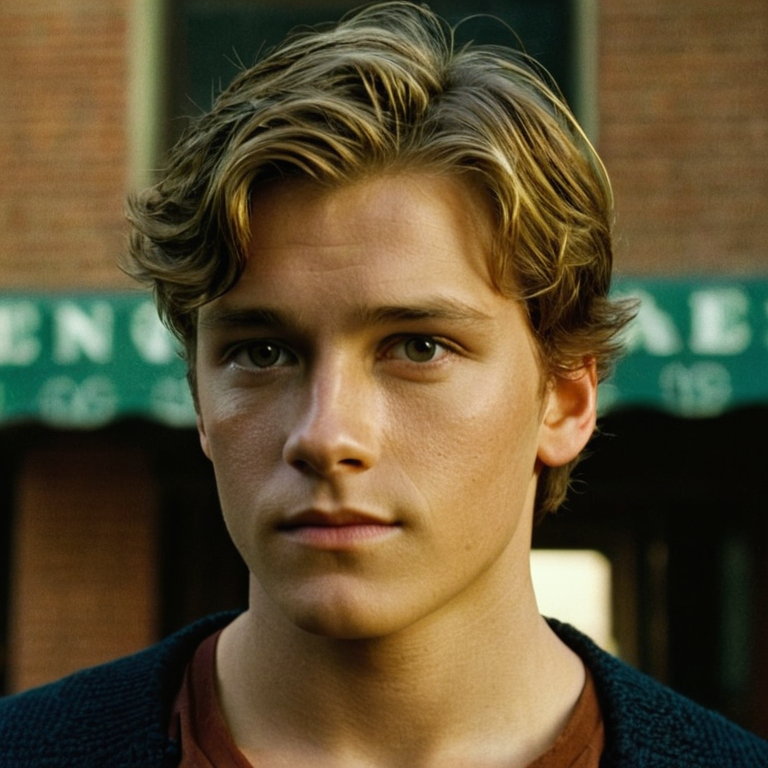 front shot, actor photo of a Young  looks at viewer, cinematic shot