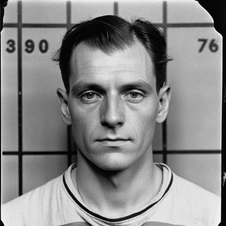 front shot, mugshot photo of a british gentleman, 30s, blonde, cleanshaven  looks at viewer, cinematic shot
