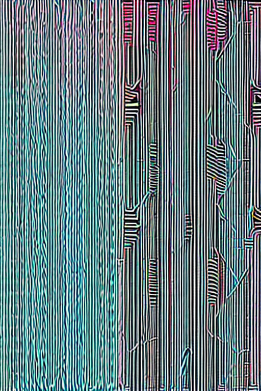 AI generated art representing "sound waves, symmetric patterns, geometric shapes, mesmerising, pastel colours, minimalist."