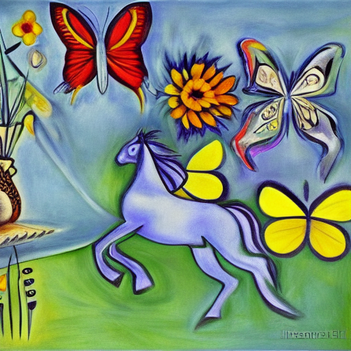 horse and butterfly by Picasso