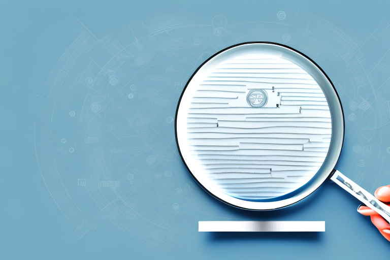 a computer with a magnifying glass hovering over it, highlighting the details of the user experience, hand-drawn abstract illustration for a company blog, in style of corporate memphis, faded colors, white background, professional, minimalist, clean lines