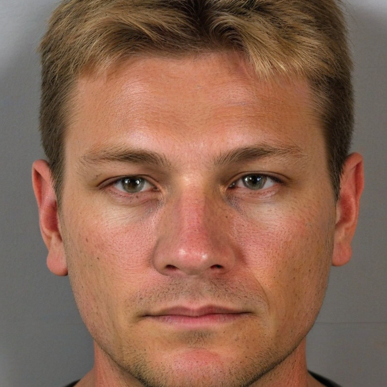 front shot, mugshot photo of a caucasian  looks at viewer, cinematic shot