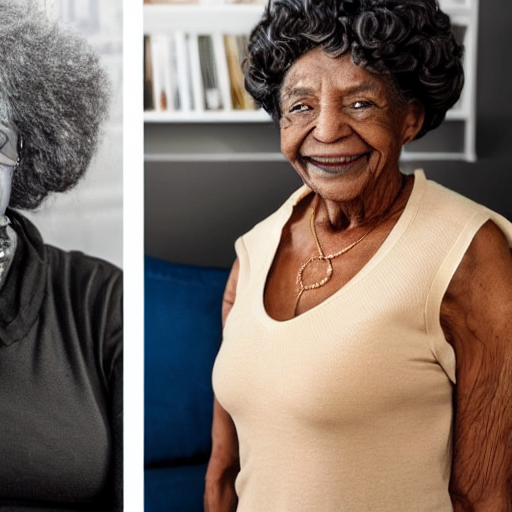 Stable Diffusion prompt: 90 year old black woman with a - PromptHero