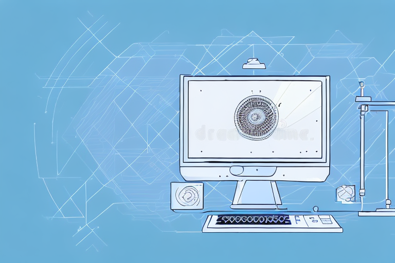 a computer with a disk drive connected to a NAND storage device, hand-drawn abstract illustration for a company blog, in style of corporate memphis, faded colors, white background, professional, minimalist, clean lines