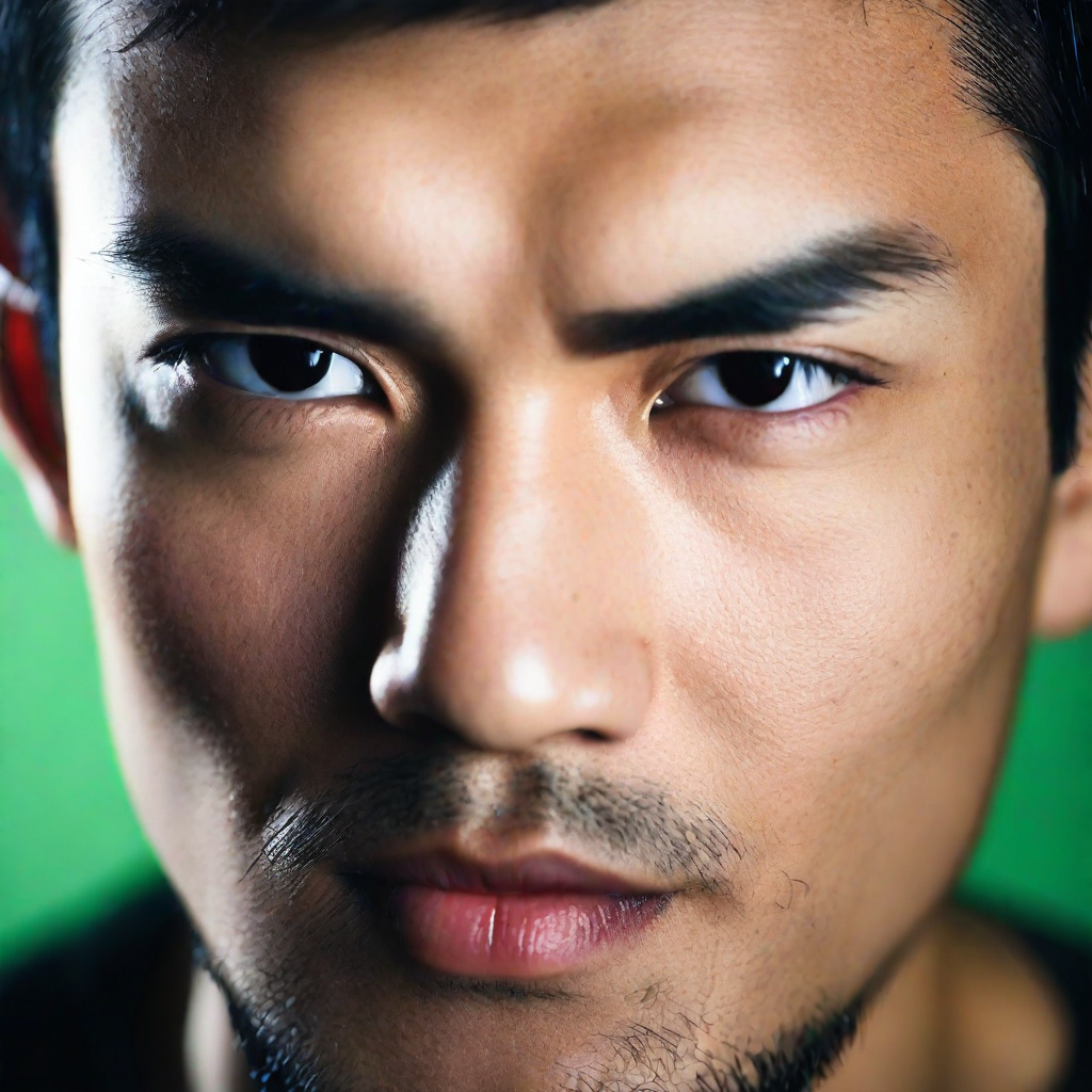 front shot, photo of asian looks at viewer, cinematic shot