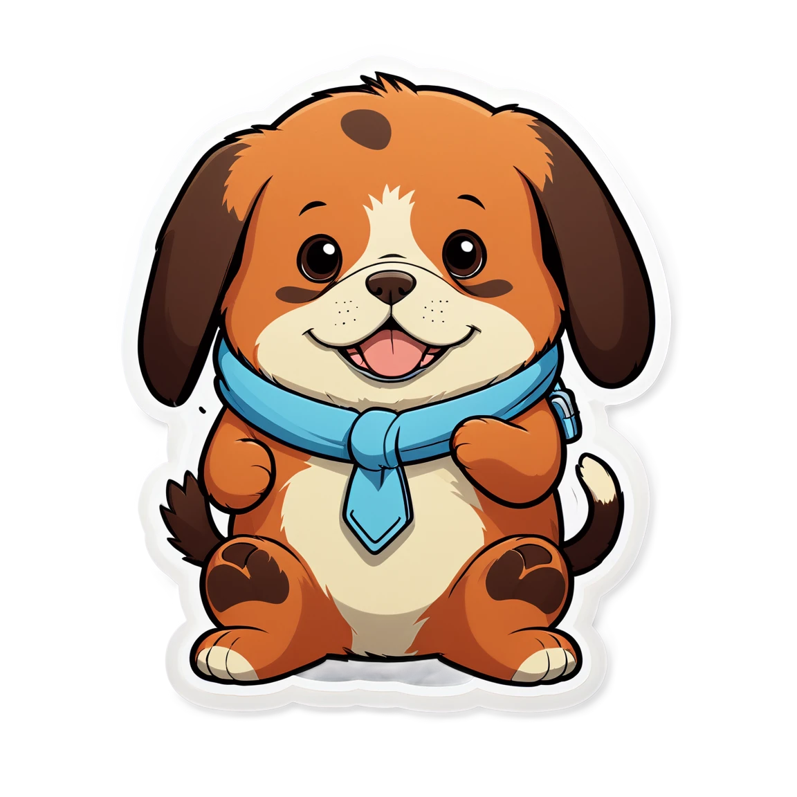 create a sticker with cartoon character listening to someone and the text around it that says "keep talking, I'm diagnosing you"  pet stickers