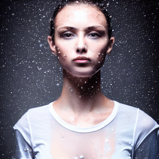  Two-beautiful-female-model’s-rock-hard-pointy-chests, -drenched-white-translucent-tee shirt-contest, see-through-shirt-, full view