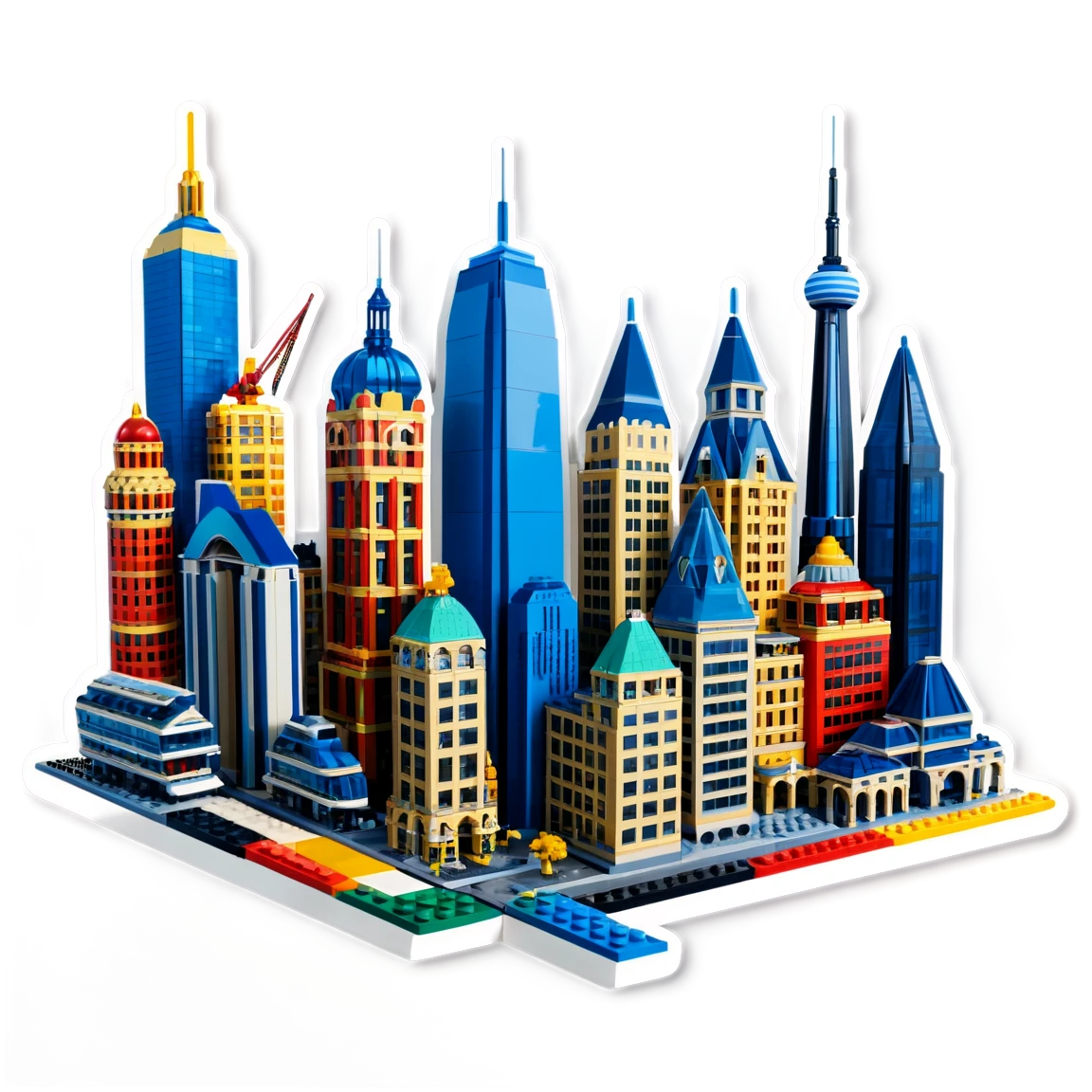 Famous buildings  lego stickers