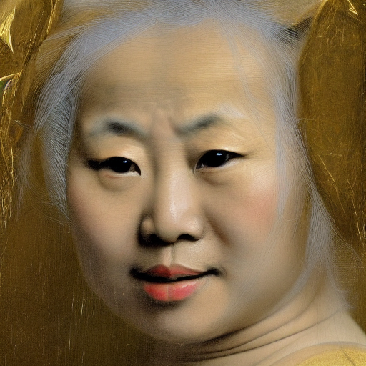 Asian woman, by rembrandt, realistic, HD color photograph