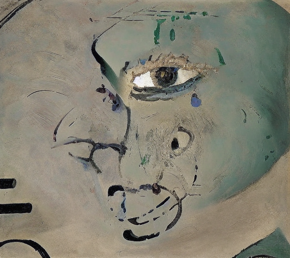 Eye with nose and mouth  by Picasso