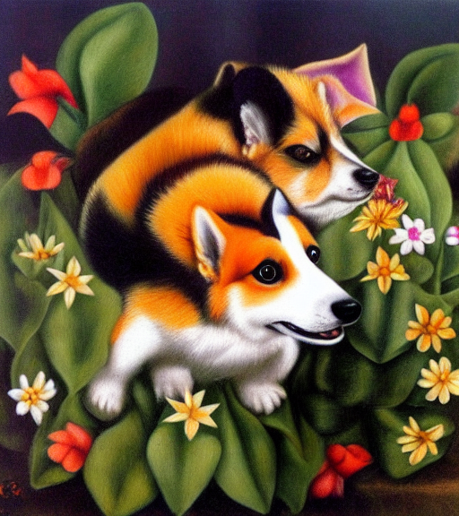 Corgi  by Frida Kahlo