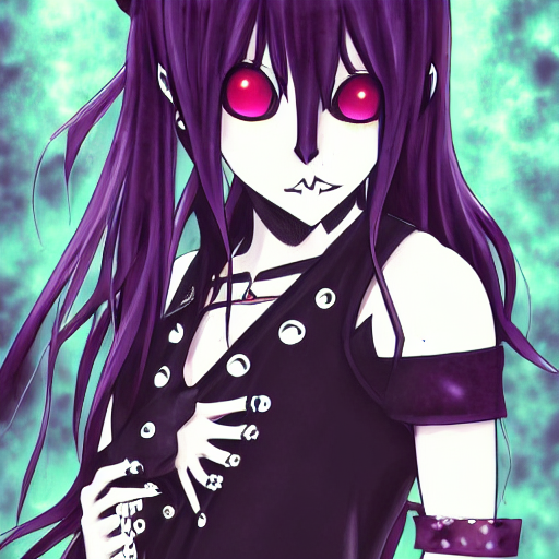 Stable Diffusion prompt: Gothic anime girl art, goth, - PromptHero