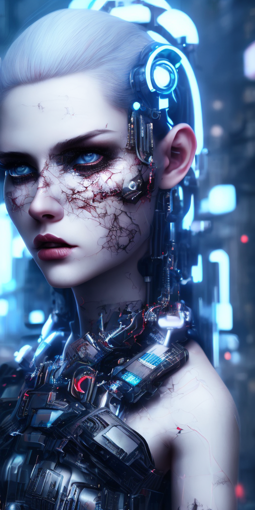 Openjourney Prompt Beautiful Pale Cyberpunk Female With Prompthero 7855