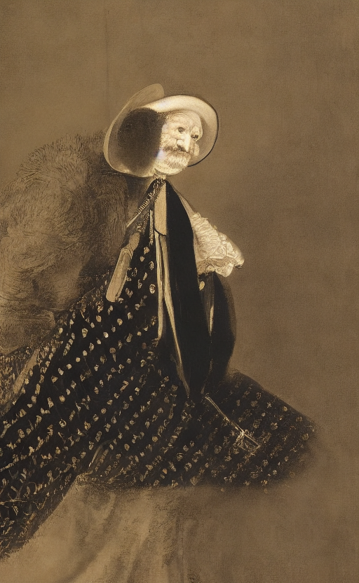 A man in a tuxedo by Rembrandt