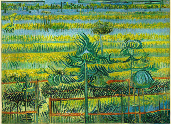 Banana trees by Picasso by Vincent van Gogh