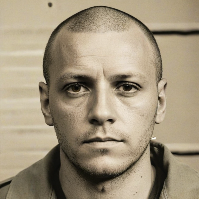 front shot, mugshot photo of a hi  looks at viewer, cinematic shot