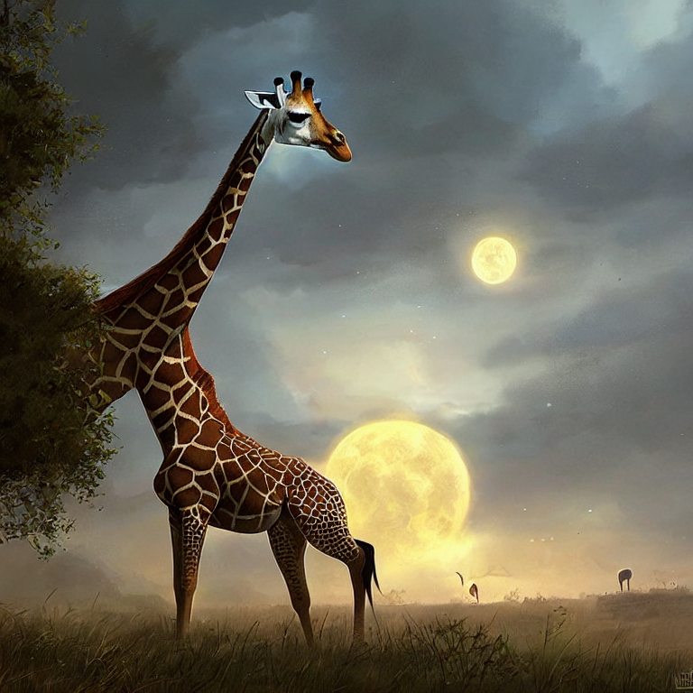  
The Giraffe Who Stumbled Upon Midnight Wonderland
