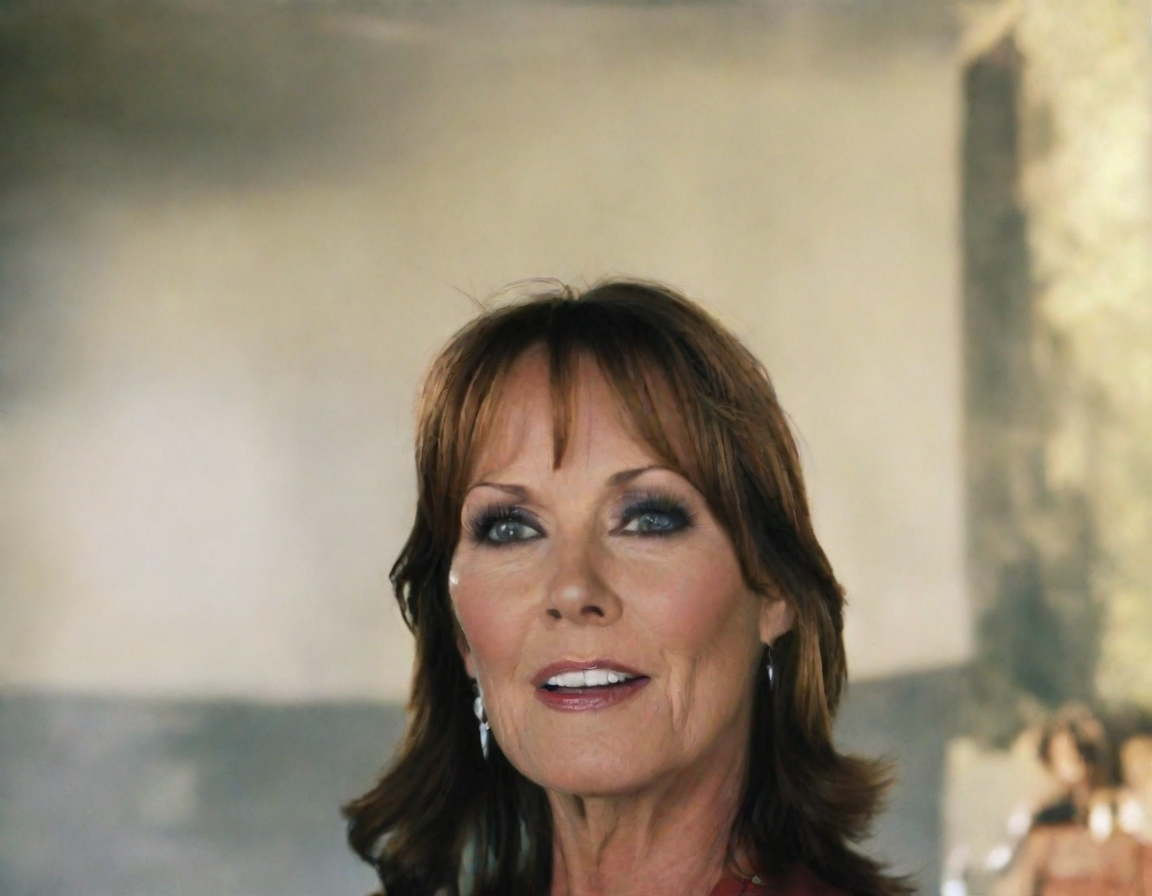 front shot, photo of nora roberts looks at viewer, cinematic shot