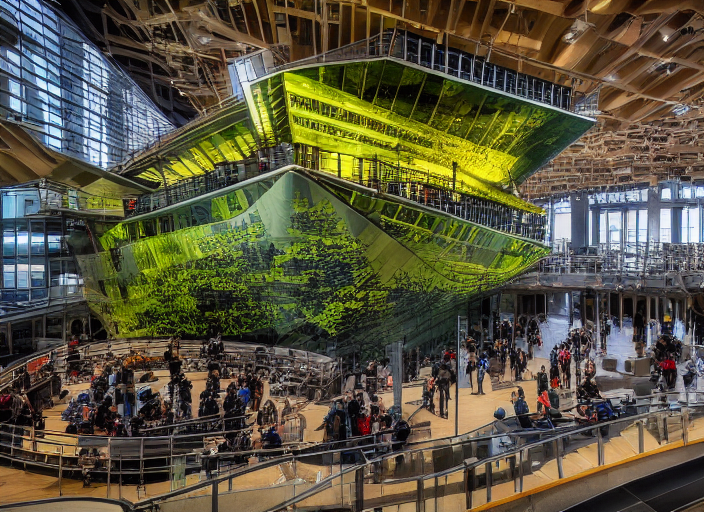 Seattle Public Library, as a pirate ship