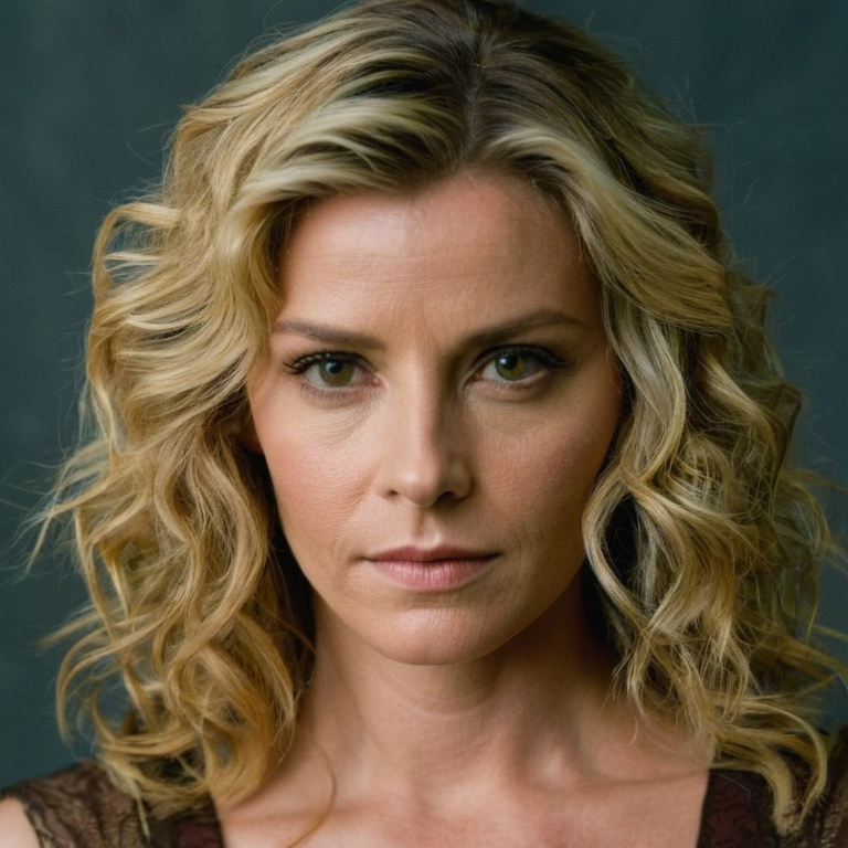 front shot, actor photo of a woman  looks at viewer, cinematic shot