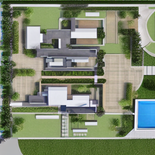 Stable Diffusion prompt: modern mansion rendered 2d site - PromptHero