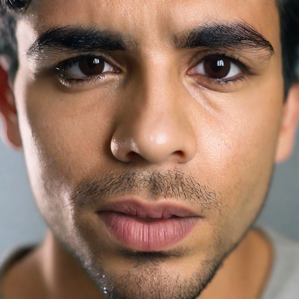 front shot, photo of hispanic looks at viewer, cinematic shot