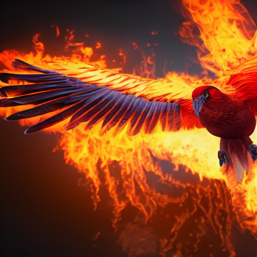 Stable Diffusion prompt: Phoenix bird with spread wings - PromptHero