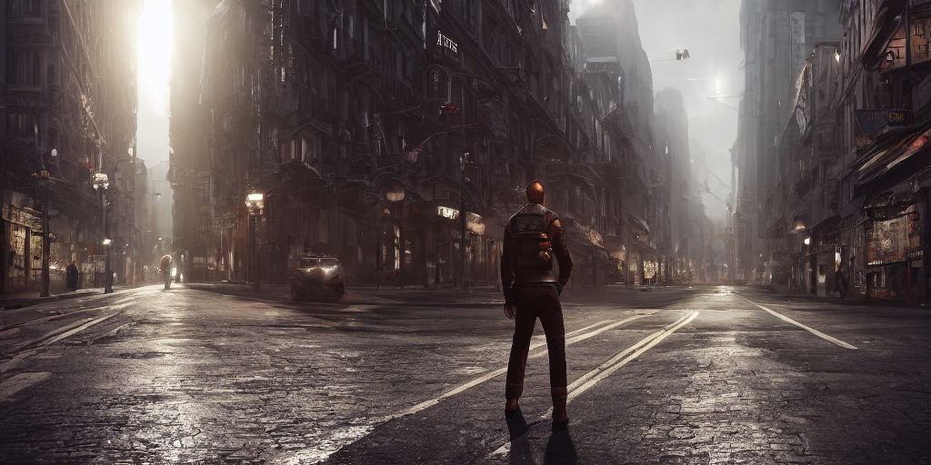 Stable Diffusion prompt: the man is standing in the - PromptHero