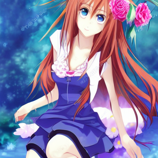 Stable Diffusion prompt: nice anime girl with flower - PromptHero