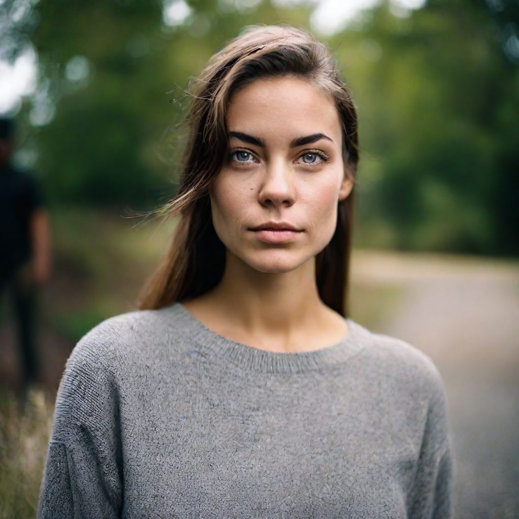 front shot, photo of   looks at viewer, cinematic shot