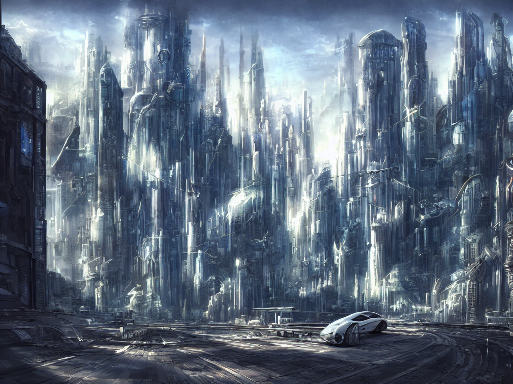 Stable Diffusion prompt: city in the year 2210, future, - PromptHero