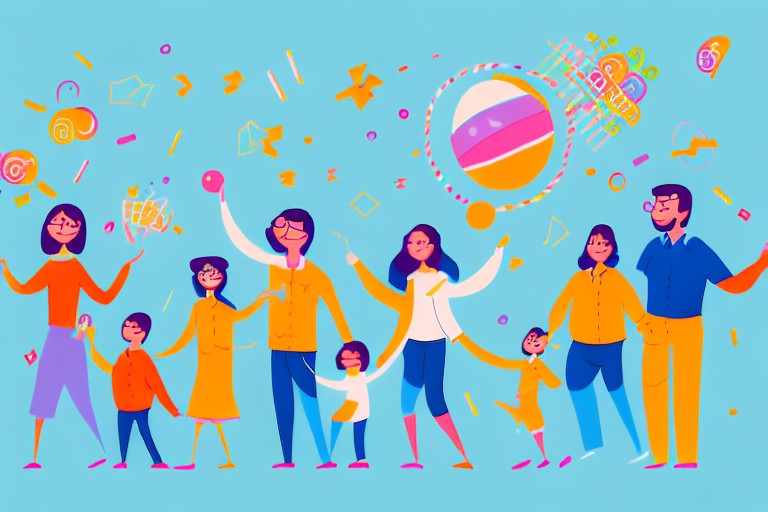 a family engaged in a variety of activities that evoke fun and joy, hand-drawn abstract illustration for a company blog, in style of corporate memphis, faded colors, white background, professional, minimalist, clean lines