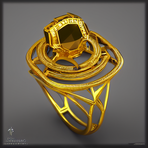 Stable Diffusion prompt: jewelery ring, metallic gold, - PromptHero